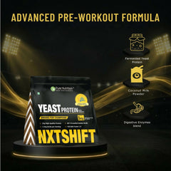 Pure Nutrition Yeast Protein Powder 1kg, | 25g Plant Protein, 5.56g BCAA, All 9 Essential Amino Acids | Vegan, Dairy-Free Protein Supplement for Muscle Recovery