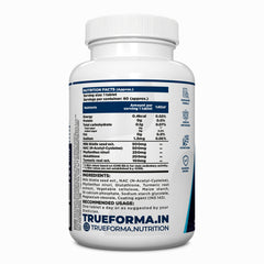 TrueForma Liver Pro 1500 | Milk Thistle 500mg + NAC 500mg + Phyllanthus Niruri + Glutathione + Turmeric Extract | Liver Detox & Antioxidant Support | 60 Tablets