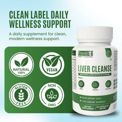 Eternell Liver Cleanse Capsules 650 mg | Herbal Liver Support Supplement for Detox & Cleanse | 60 Capsules
