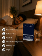 Healio® Dream SR™ Capsules | Melatonin Capsules for Deep Sleep | Advanced Sleep Support + Relaxation Formula | 30 Vegan Capsules (3x10)