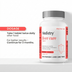 Vedistry® Livercare Tablets | Clinically Tested 22% Reduction in Fatty Liver | Detox & Rejuvenate Your Liver | 60 Tablets