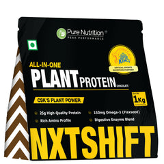 Pure Nutrition Plant Protein Powder with Pea & Brown Rice Protein | Chocolate Flavor | 25g Protein per Serving