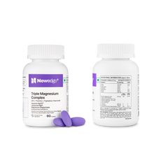 Newedge Triple Magnesium Complex | Aquamin MgTG® + Bisglycinate + Liposomal MgO | With L-Theanine, L-Tryptophan & Vitamin B6 | Deep Sleep, Muscle Recovery, Stress Relief & Bone Health.