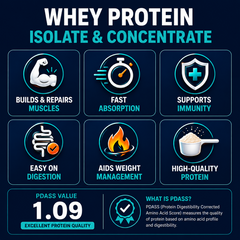 Weoliv Ignite Whey Protein Powder | Isolate + Concentrate + Creatine | Double Rich Chocolate | 25g Protein & 3g Creatine | 1Kg