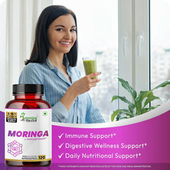 Humming Herbs Moringa Capsules 6-in-1 Formula with Moringa Leaf Extract, Resveratrol, Astaxanthin, S-Acetyl Glutathione, Vitamin C & Folic Acid 120 Capsules
