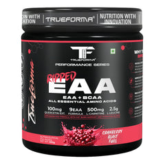 TrueForma Ripped EAA + BCAA Powder | 9 Essential Amino Acids, 2.5g L-Leucine, 500mg L-Carnitine & 100mg Quercetin Extract | Supports Muscle Recovery, Hydration & Performance | 300g