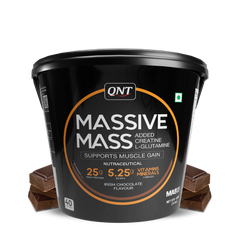 QNT Massive Mass Gainer |Irish Chocolate | 25g Protein, 5.7g BCAA | Supports Weight Gain, Recovery & Strength