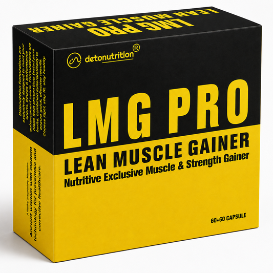Detonutrition LMG Pro (Lean Muscle Gainer) – Nutritive Exclusive Muscle & Strength Gainer Kit (60+60 Capsules)