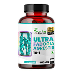 Humming Herbs Ultra Fadogia Agrestis Capsules | Tongkat Ali, Maca Root Extract | Natural Energy and Vitality Boost