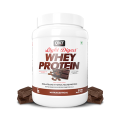QNT Light Digest Whey Protein Powder for Muscle Building | Best Whey Protein for Beginners with Advanced SKIN Care | Boosts Strength & Endurance