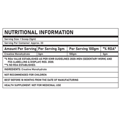 Corebolics CREATINE MONOHYDRATE - Unflavored