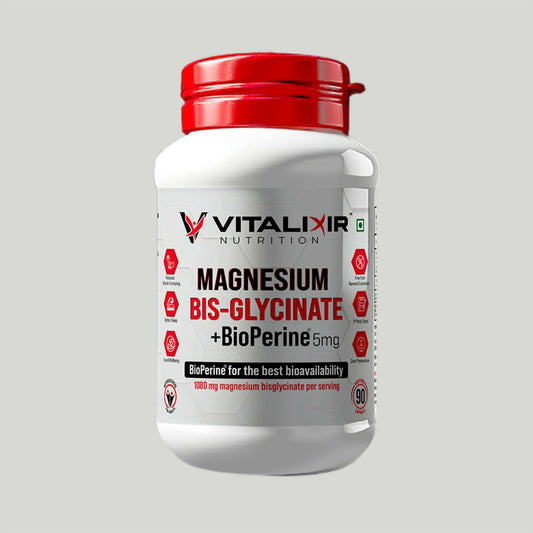 Magnesium Bis-Glycinate with BioPerine® | 1080mg per Serving, 238mg Elemental Magnesium | 90 Veg Capsules | Best Magnesium for Muscle Recovery, Sleep & Daily Wellness | 3rd Party Tested