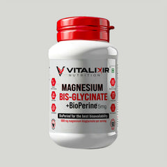 Magnesium Bis-Glycinate with BioPerine® | 1080mg per Serving, 238mg Elemental Magnesium | 90 Veg Capsules | Best Magnesium for Muscle Recovery, Sleep & Daily Wellness | 3rd Party Tested