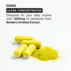 UJANA Berberine 1200mg with Alpha Lipoic Acid & Chromium | 3 IN 1 FORMULA | Vegetarian | 90 Capsules - 45 Day Pack