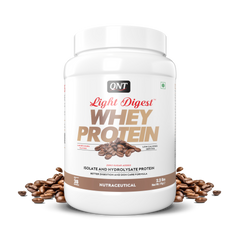 QNT Light Digest Whey Protein Powder for Muscle Building | Best Whey Protein for Beginners with Advanced SKIN Care | Boosts Strength & Endurance