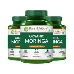 Pure Nutrition Moringa 1200mg 120 Veg Tablets | Rich in Antioxidants, Vitamins & Minerals | Supports Healthy Digestion, Immunity, Energy Levels & Detox | Superfood Supplement for Men & Women