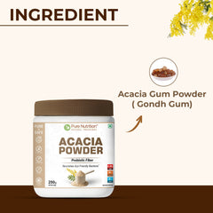 Pure Nutrition Acacia Powder 250gm | 100% Pure Acacia Gum | Prebiotic Fibre Supplement | Nourishes Gut Health | Improves Digestion