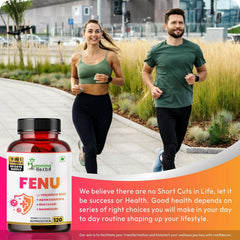 Humming Herbs FENU Fenugreek with Ashwagandha, Shatavari, Safed Musli ,Magnesium, Zinc , Vitamin D3, Vitamin B6 & Folic Acid 120 Capsules