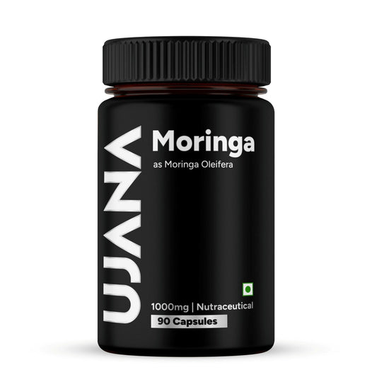 UJANA Moringa – 1000 mg Moringa Oleifera Leaf Extract 10:1 with Black Pepper – 90 Veg Capsules