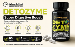 Detonutrition Detozyme – Super Digestive Boost (90 Capsules)