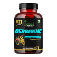 Humming Herbs Berberine Pure Extract 1000mg |Immune Support, Gut Health, Digestive Wellness, Metabolic Balance & Antioxidant Protection | Vegan, Non-GMO, High Bioavailable Form