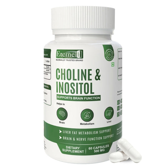 Eternell Choline & Inositol – Supports Brain & Liver Function (500 mg, 60 Capsules)