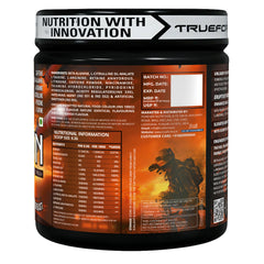 TrueForma Weapon Pre Workout Powder | Caffeine, Beta Alanine, L-Arginine, L-Citrulline & L-Taurine | Supports Energy, Focus, Endurance & Muscle Pump | 250g