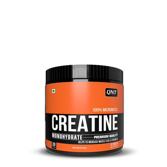 QNT Creatine Monohydrate | 100% Pure & Micronized Powder | FSSAI-Tested | Enhanced Performance & Muscle Growth