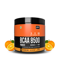 QNT BCAA 8500 | 180g | 30 Servings | 2500mg L-Leucine, 1250mg L-Isoleucine, 1250mg L-Valine | Hydration & Muscle Recovery Supplement | Pre/Post Workout for Strength & Stamina
