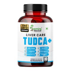 Humming Herbs Liver Care TUDCA+ | 7-in-1 Formula Supports Liver Health & Detoxification | 1200mg per Serving