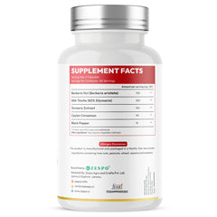 Zespo Berberine HCl 1200mg with Milk Thistle, Turmeric, Ceylon Cinnamon & Black Pepper - 120 Capsules