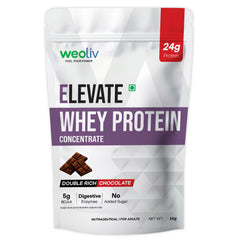 weoliv FUEL YOUR POWER ELEVATE WHEY PROTEIN | CONCENTRATE | DOUBLE RICH CHOCOLATE | 1KG