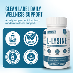 Eternell® L-Lysine Capsules | 450 MG L-Lysine | Supports Collagen Formation, Muscle Recovery & Immunity | 60 Capsules