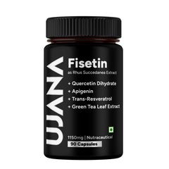UJANA Fisetin Complex with Quercetin, Apigenin, Trans-Resveratrol | 6 IN 1Formula 1150 mg | 90 Capsules