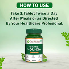 Pure Nutrition Moringa 1200mg| Rich in Antioxidants, Vitamins & Minerals | Supports Healthy Digestion, Immunity, Energy Levels & Detox | Superfood Supplement for Men & Women