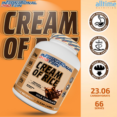 International Protein® Cream of Rice Powder | Premium Rice Cereal | 22.3g Clean Carbs & Easy Digesting | Supports Muscle Recovery & Daily Energy | 66 Servings | 2kg (Milk Chocolate)