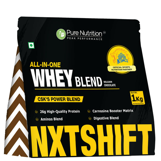 Pure Nutrition All-in-One Whey Blend Filter Coffee 1kg | Multi-Source Whey, Soy & Casein Protein with Creatine, Superfoods & Digestive Enzymes | Muscle Recovery & Performance Support