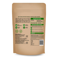 Pure Nutrition Organic Neem Leaf Powder (Azadirachta Indica) for Face Pack, Healhy Skin & Hair | Boosts Immunity & Digestion | 100% Pure, Free from Additives | Sun-dried | USDA Organic Certified | Edible Quality - 227g
