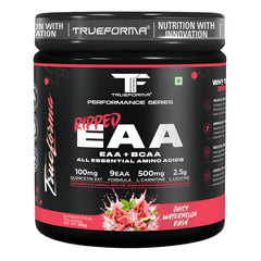 TrueForma Ripped EAA + BCAA Powder | 9 Essential Amino Acids, 2.5g L-Leucine, 500mg L-Carnitine & 100mg Quercetin Extract | Supports Muscle Recovery, Hydration & Performance | 300g