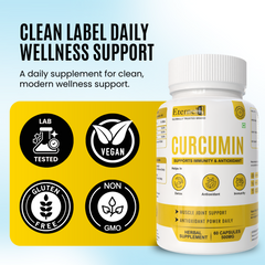 Eternell® Curcumin Capsules | With Turmeric Blend | Supports Immunity, Antioxidant Defense & Joint Health | 60 Capsules