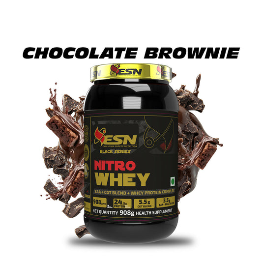 ESN Black Series Nitro Whey Protein with Creatine Monohydrate, Creatine Ethyl Ester, SAA, BCAA, L-Glutamine and Taurine for Muscle Building