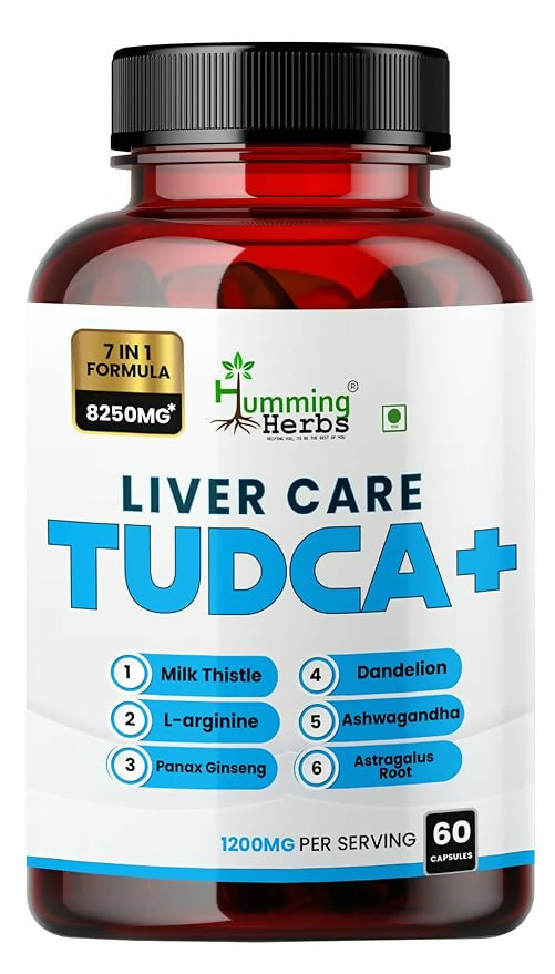 Humming Herbs Liver Care TUDCA+ | 7-in-1 Formula Supports Liver Health & Detoxification | 1200mg per Serving