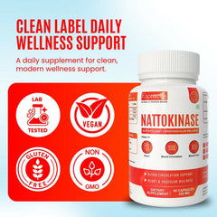 Eternell® Nattokinase | Supports Daily Cardiovascular Wellness | Blood Circulation Support | 60 Capsules