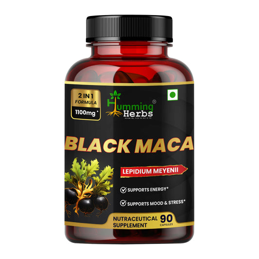 Humming Herbs Black Maca 2 in 1 Formula with L-Arginine 60 Capsules 1100mg per serving