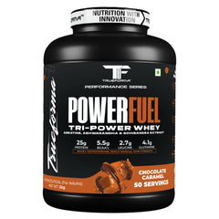 Trueforma® PowerFuel Tri-Power Whey Protein Powder – 25g Protein, 5.5g BCAAs, 2.7g Leucine & 4.1g Glutamine | Enriched with Creatine, Ashwagandha & Schisandra Extract | Muscle Growth, Strength & Recovery Support| 50 Servings (2kg
