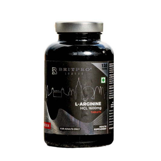 BRITPRO London® L-Arginine HCL 1600mg Tablets – Strong Nitric Oxide & Blood Flow Booster