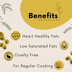 Pure Nutrition Olive Pomace Oil - 2L|Heart-Healthy Cooking Oil For Deep Frying & Indian Dishes|Low In Saturated Fats & Cholesterol-Free|Imported From Spain