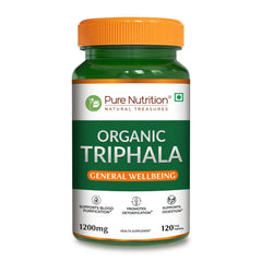 Pure Nutrition Organic Triphala 120 Veg Tablets | Supports Colon Cleanse, Healthy Digestion, Weight Management & Improved Bowel Wellness | Relieves Constipation