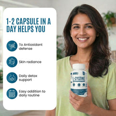 Eternell L-Cystine – Supports Daily Antioxidant Wellness (500 mg, 60 Capsules)
