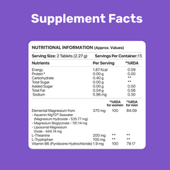 Newedge Triple Magnesium Complex | Aquamin MgTG® + Bisglycinate + Liposomal MgO | With L-Theanine, L-Tryptophan & Vitamin B6 | Deep Sleep, Muscle Recovery, Stress Relief & Bone Health.
